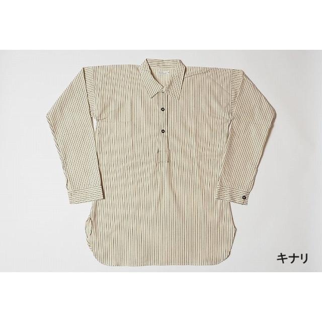 WAREHOUSE ウエアハウス ストライププルオーバーシャツ 3045 STRIPE PULLOVER SHIRTS 長袖 ワークシャツ プルオーバーシャツ｜cream05｜09