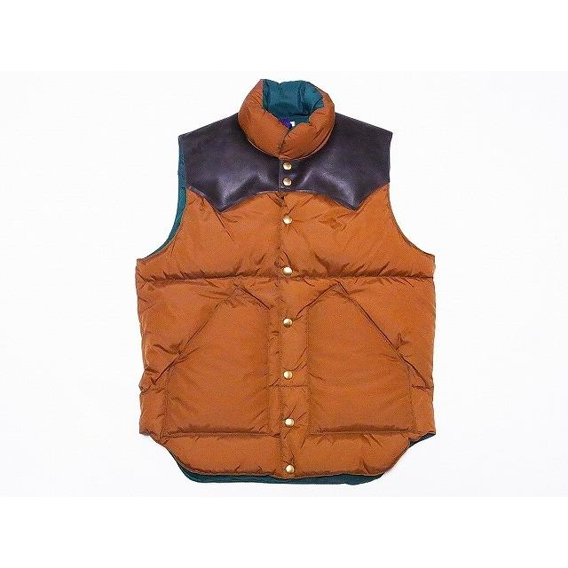 ロッキーマウンテン ダウンベスト サイズ40 ブラウン系 ウール・レザー