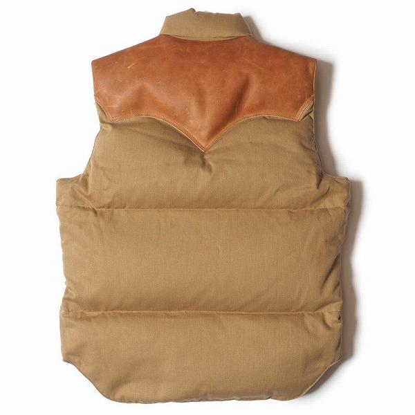 Rocky mountain】ベージュブラウンダウンベスト7/8 WAREHOUSE ロッキーマウンテン フェザーベッド Rocky Mountain