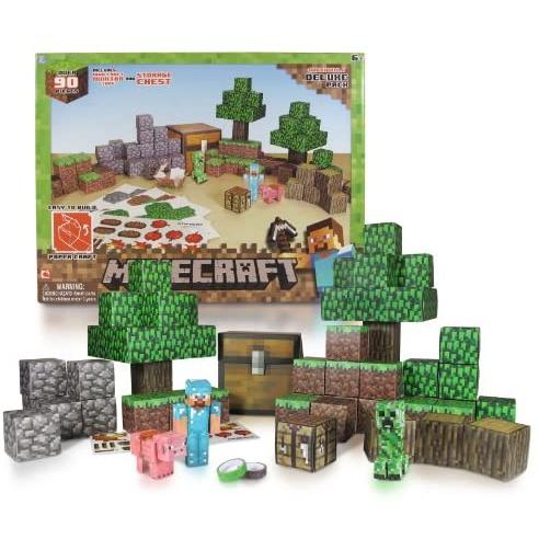超特価激安 マインクラフト ペーパークラフト オーバーワールドデラックスセット 90pcs 新品 Iniciatupyme Cl