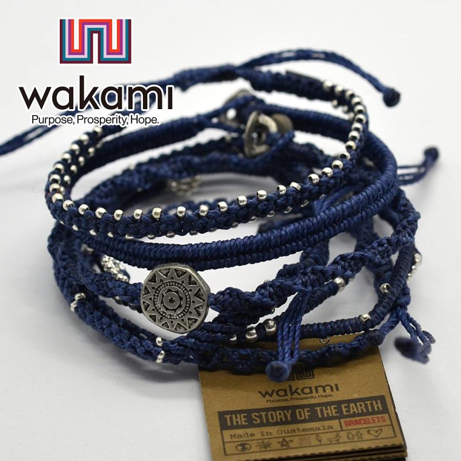 [wakami] ワカミ ブレスレット Earth 7 Strand navy WA-BC18009 ブルー ユニセックス｜creao｜05