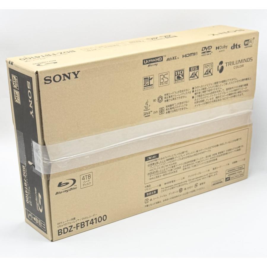 SONY 4Kブルーレイレコーダー BDZ-FBT4100 4TB 3チューナー 中古 動作確認済】 ソニー 4TB 3チューナー 4K ブルーレイレコーダー