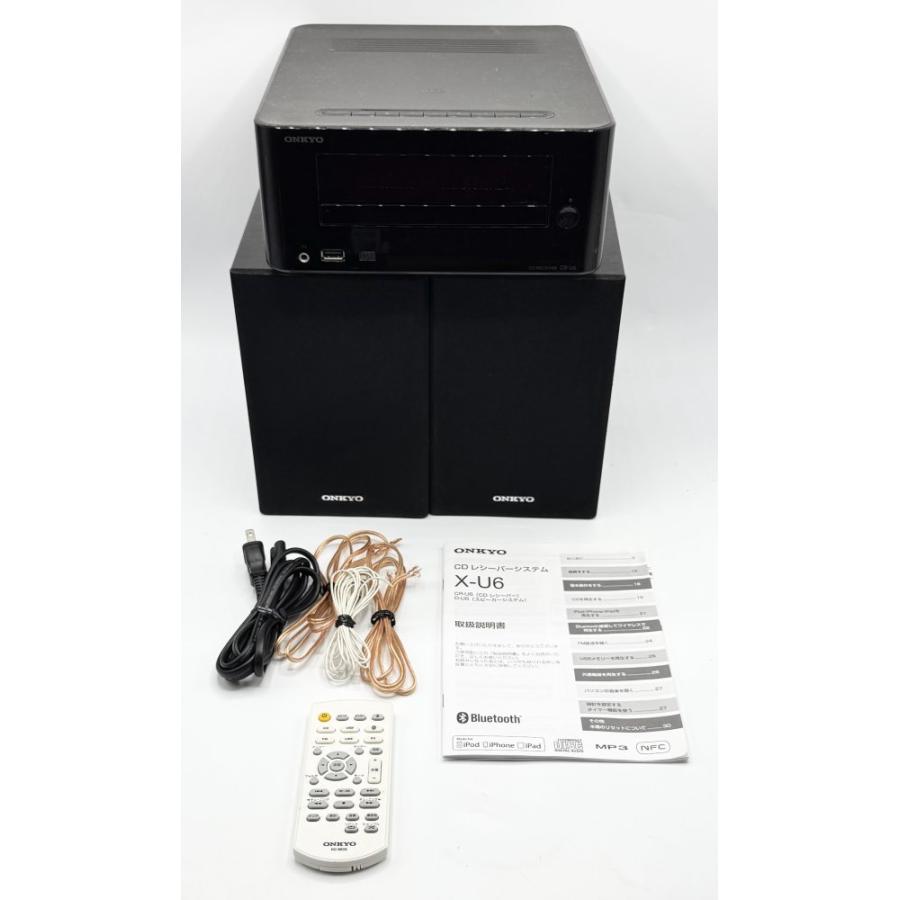 中古 動作確認済】 ONKYO CDレシーバーシステム ブラック X-U6(B