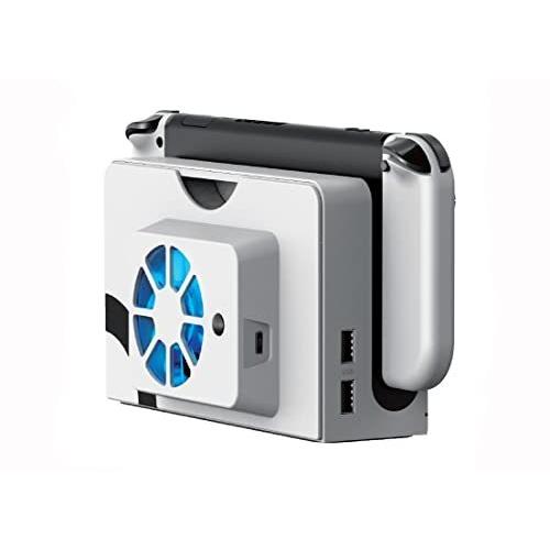 Elecgear Nintendo Switch Oled 用外部冷却ファン ニンテンドースイッチ有機elモデルheg 007対応 クーラー付き3スピードオプション熱放散交換バックカバー Led 競売