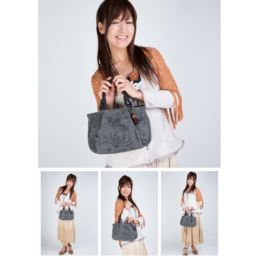 お着物バック　bag トートバッグ レディース 着物 バッグ 和装 軽量 日本製 墨 備長炭染め
