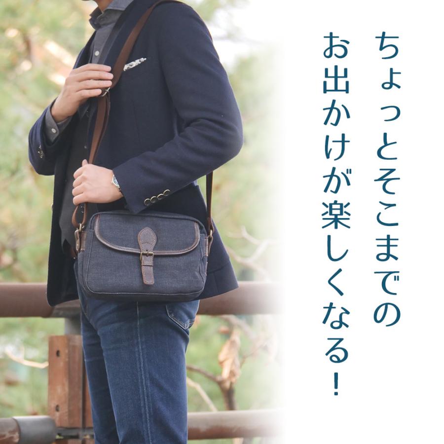 ショルダーバッグ メンズ 斜めがけ 軽い 小さめ 日本製 岡山デニム