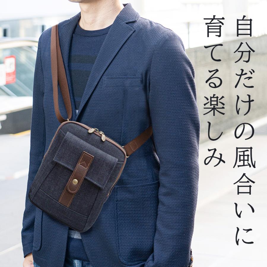 岡山デニム メンズ ショルダーバッグ サコッシュ _Dom-009