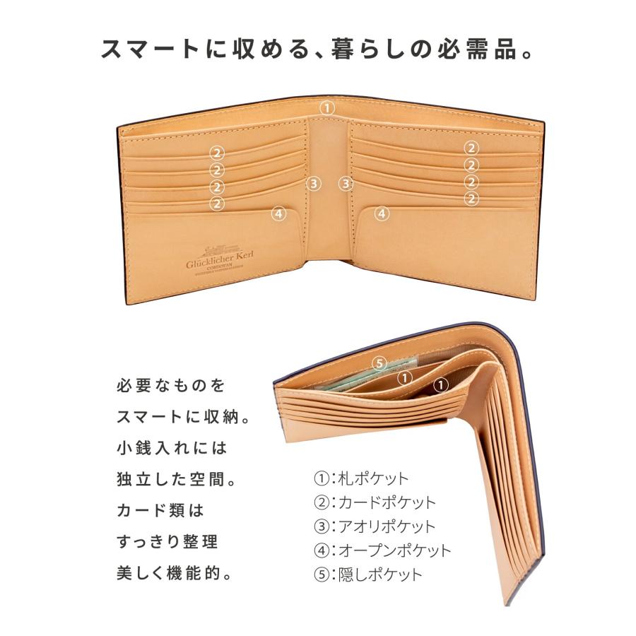 Glucklicher Kerl（ギリュックリヒャ ケアル） コードバン 財布 二
