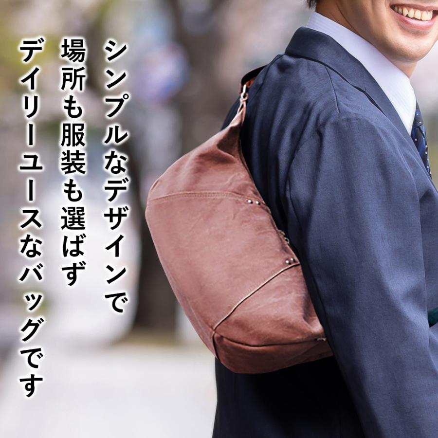 ショルダーバッグ レディース シニア 男女兼用 40代 50代 60代 70代 斜めがけ 軽い 日本製 倉敷帆布 柿渋染め メッセンジャーバッグ 京都 くれあーれきき KS-326_10