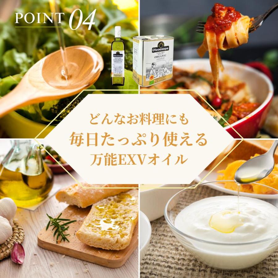 JAS認証 オーガニック オリーブオイル エコロヒコ 有機 エキストラバージン オリーブオイル 500ml オレオエステパ スペイン 業務用 当店限定販売 | Oleoestepa | 09