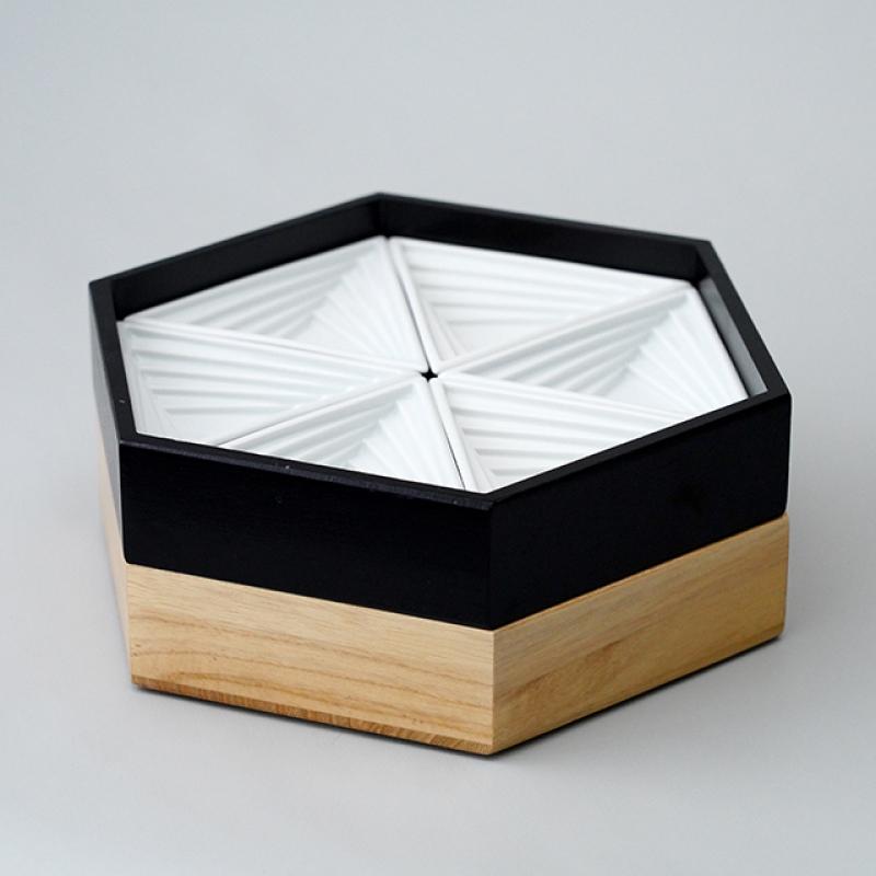 波佐見焼 トライアングル６個用 専用桐箱（黒） 食器 お皿 皿 小鉢 鉢 豆皿 洋食器 白 ホワイト 日本製 国産 日本産 おしゃれ |  | 02