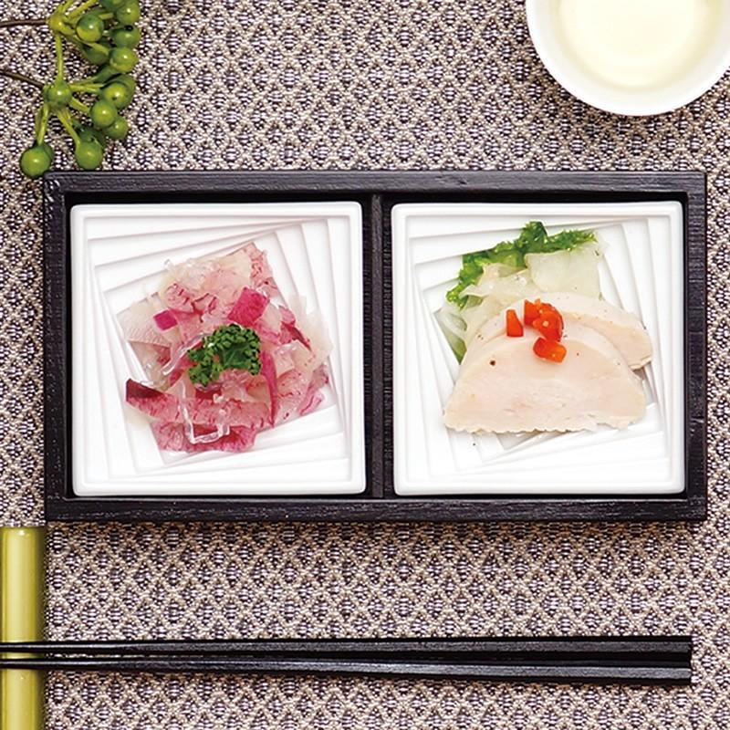 波佐見焼 スパイラル小鉢 スクエア 食器 お皿 皿 小鉢 鉢 豆皿 洋食器 白 ホワイト 日本製 国産 日本産 おしゃれ |  | 02