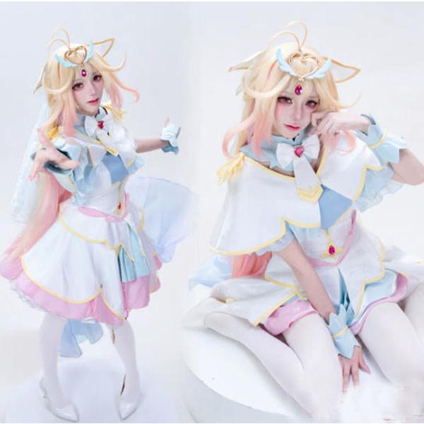 メ*ル様 名探偵プリキュア　キュアアルカナ　ホワイト　コスプレ衣装2着　M 名探偵プリキュア 森亜るるか Cure Arcana キュアアルカナ 真実を