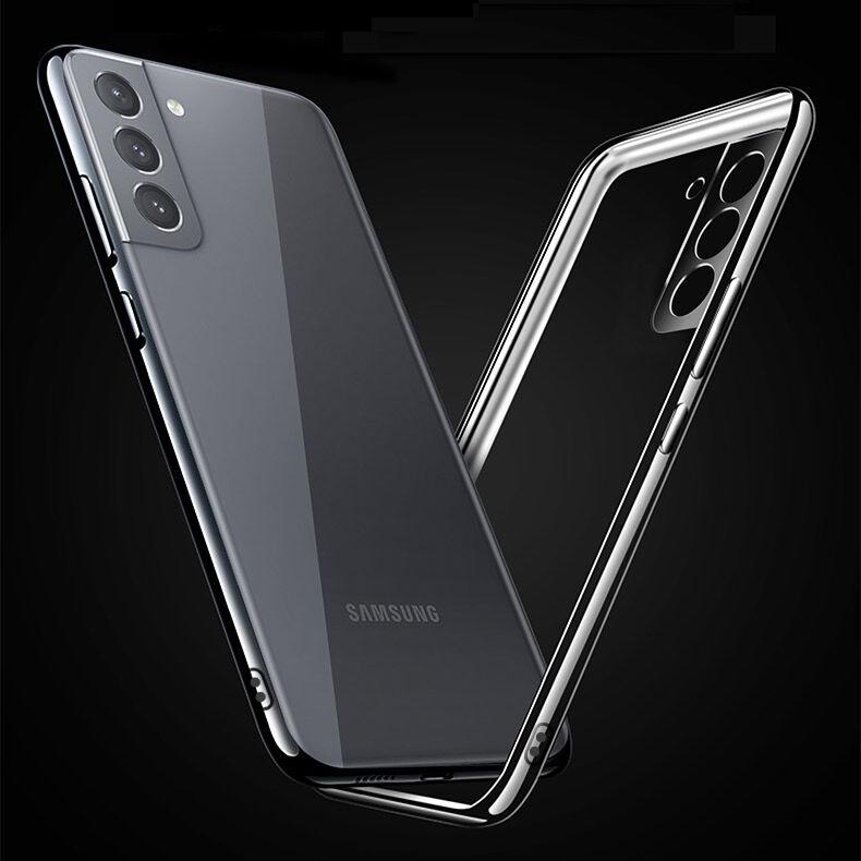 Galaxy S (送料無料) Samsung S21 5G 背面用ケース メッキ加工 TPU 全6