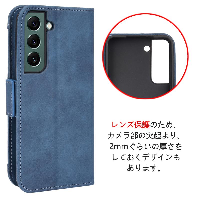 Galaxy S Samsung S22 5G 専用レザーケース 手帳型 カード収納付き