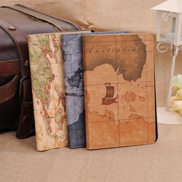 (送料無料 メール便発送) iPad mini / iPad mini 2 / iPad mini 3 / iPad mini Retina 通用スマートケース スリープ機能付け 地図柄 (iPadminiカバー) | 