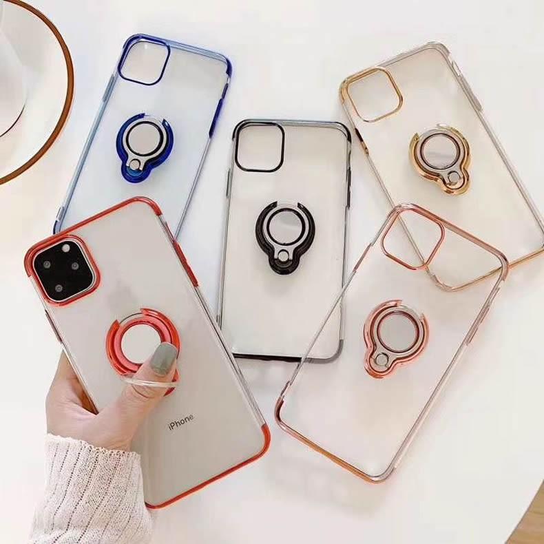 Iphone 11 裏面用ケース リングスタンド付き メッキ加工 Tpu 全5色 Iphone11 Simフリー 超薄型 Tpu素材 ソフトタイプ カバー Case Cover Iphone11 Plating Ring デジパーク 通販 Yahoo ショッピング