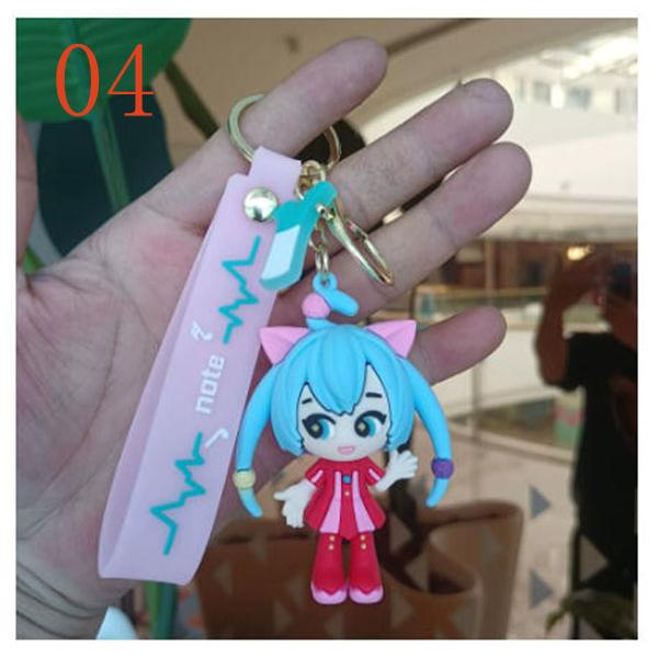 6色 2025新品 初音ミク キーホルダー ラバーキー キーリング キー