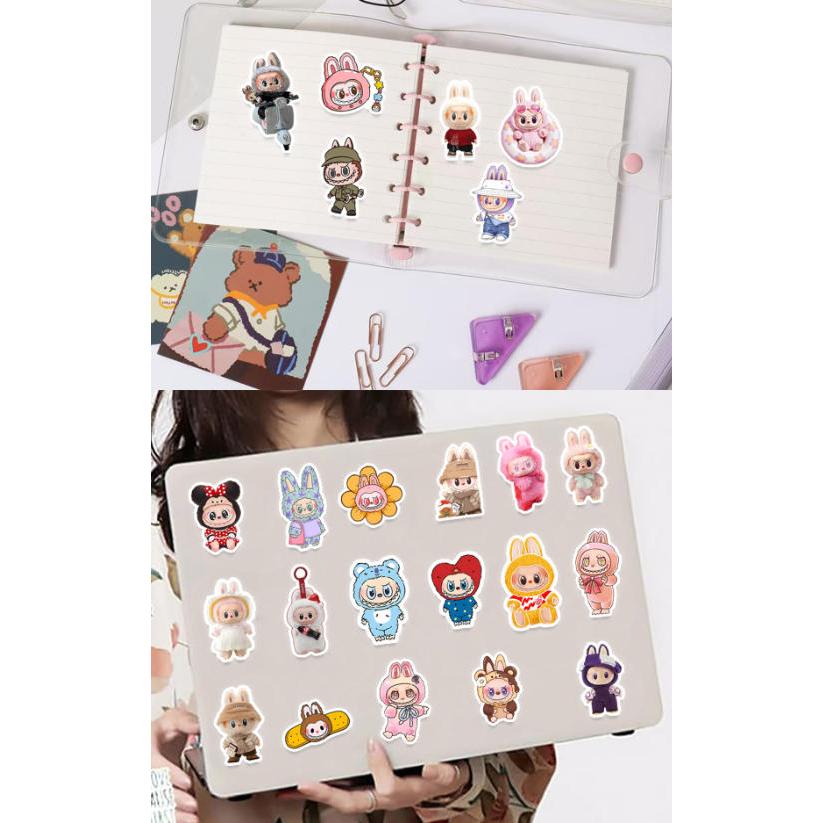 8デザイン ラブブ ステッカー 2PCS 100枚入 防水シールlabubu Q版 アニメ キャラクター 周辺 萌えグッズ 手帳 シール 装飾品 かわいい 漫画 DIYステッカー 人気 |  | 12