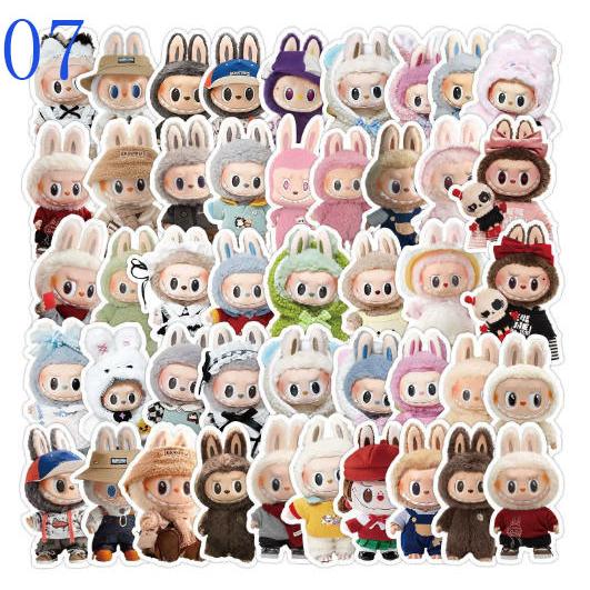 8デザイン ラブブ ステッカー 2PCS 100枚入 防水シールlabubu Q版 アニメ キャラクター 周辺 萌えグッズ 手帳 シール 装飾品 かわいい 漫画 DIYステッカー 人気 |  | 07