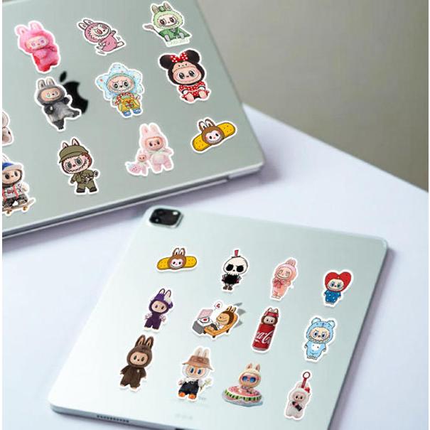 ラブブ ステッカー 2PCS 100枚入 防水シールlabubu Q版 アニメ