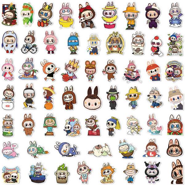 ラブブ ステッカー2PCS 100枚入 防水シールlabubu Q版 アニメ キャラクター 周辺 萌えグッズ 手帳 シール 装飾品 かわいい 漫画 DIYステッカー 人気 |  | 03