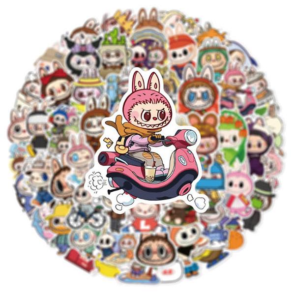 ラブブ ステッカー2PCS 100枚入 防水シールlabubu Q版 アニメ キャラクター 周辺 萌えグッズ 手帳 シール 装飾品 かわいい 漫画 DIYステッカー 人気 |  | 05