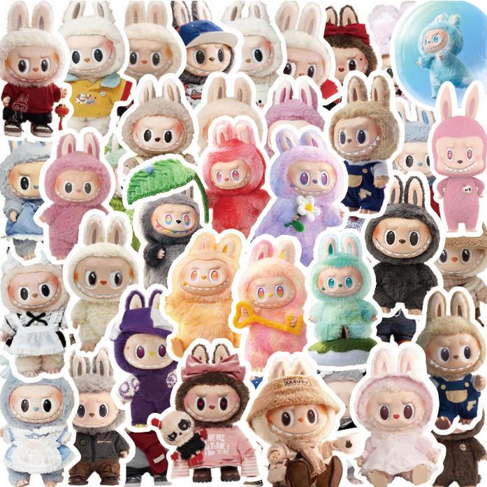 ラブブ ステッカー2PCS 100枚入 防水シールlabubu Q版 アニメ