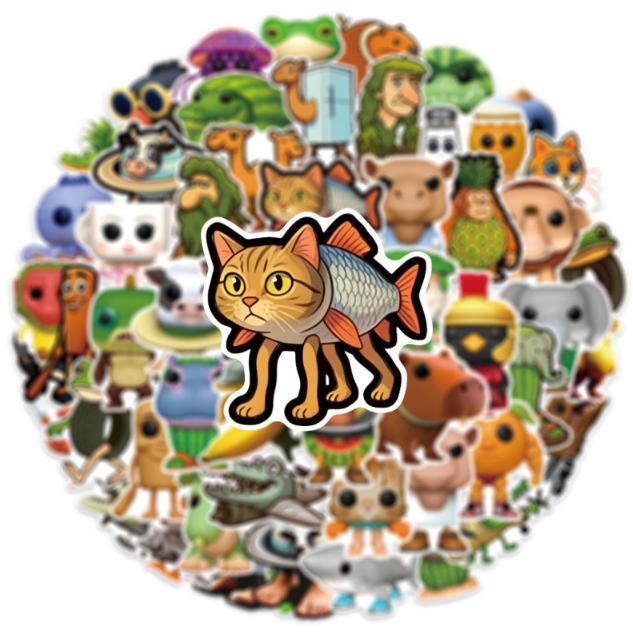 Tung Tung Tung Sahur ステッカー2PCS 100枚入 防水シール  Q版 アニメ キャラクター 周辺 萌えグッズ 手帳 シール 装飾品 かわいい 漫画 DIYステッカー 人気 |  | 02