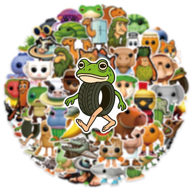 Tung Tung Tung Sahur ステッカー2PCS 100枚入 防水シール  Q版 アニメ キャラクター 周辺 萌えグッズ 手帳 シール 装飾品 かわいい 漫画 DIYステッカー 人気 |  | 03