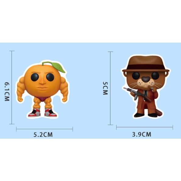 Tung Tung Tung Sahur ステッカー2PCS 100枚入 防水シール  Q版 アニメ キャラクター 周辺 萌えグッズ 手帳 シール 装飾品 かわいい 漫画 DIYステッカー 人気 |  | 07