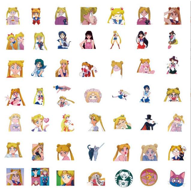 美少女戦士セーラームーン ステッカー2PCS 100枚入 防水シール アニメ キャラクター 周辺 萌えグッズ 手帳 シール 装飾品 かわいい 漫画 DIYステッカー 人気 |  | 02