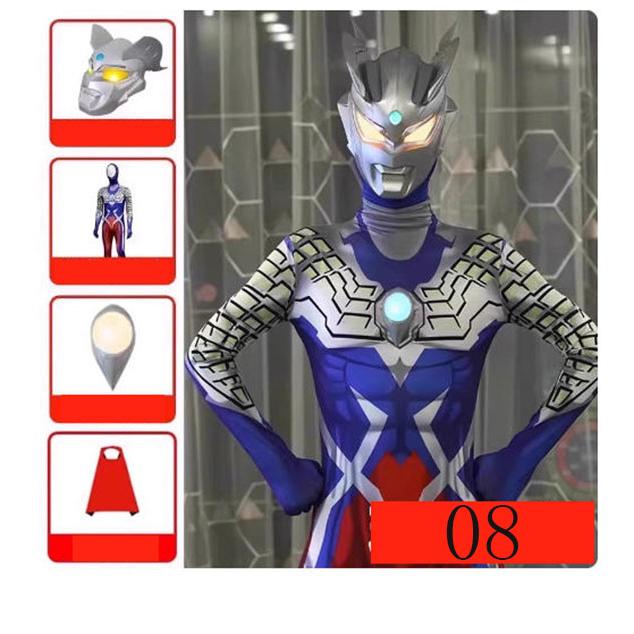 ウルトラマンティガ風全身タイツコスプレ衣装子供成人 キッズ 大人ハロウィンコスチュームパーティー仮装演出道具Halloween特集 |  | 08