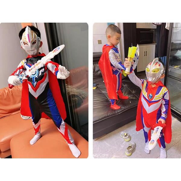 ウルトラマンティガ風全身タイツコスプレ衣装子供成人 キッズ 大人