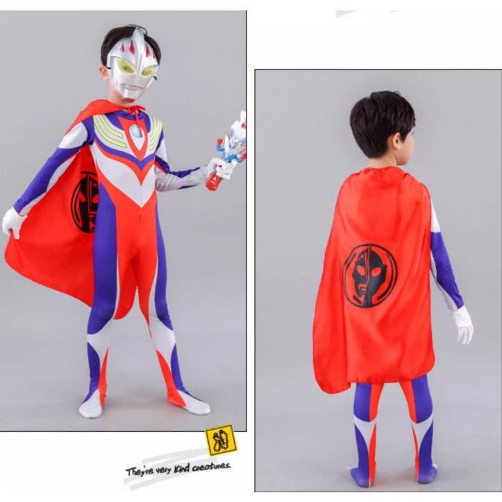 ウルトラマンティガ風全身タイツコスプレ衣装子供成人 キッズ 大人