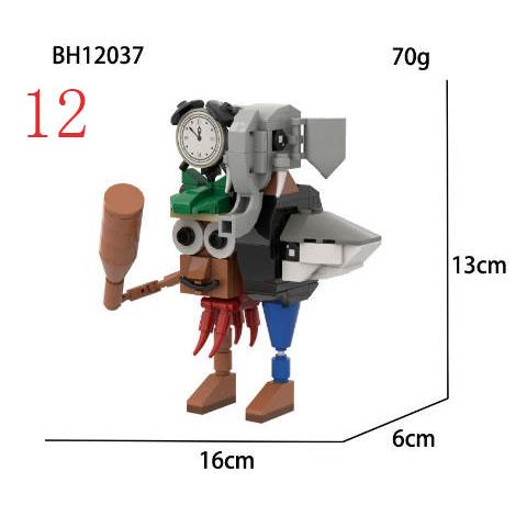 トゥントゥントゥンサフール ブロック 積み木 トララレロ・トララ ネットミーム イタリアンブレインロット おもちゃ キャラクター フィギュア プラモデ |  | 12