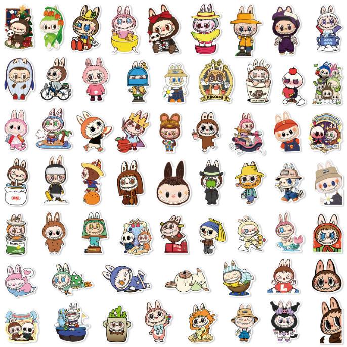 ラブブ ステッカー2PCS 100枚入 防水シールlabubu Q版 アニメ キャラクター 周辺 萌えグッズ 手帳 シール 装飾品 かわいい 漫画 DIYステッカー 人気 |  | 02