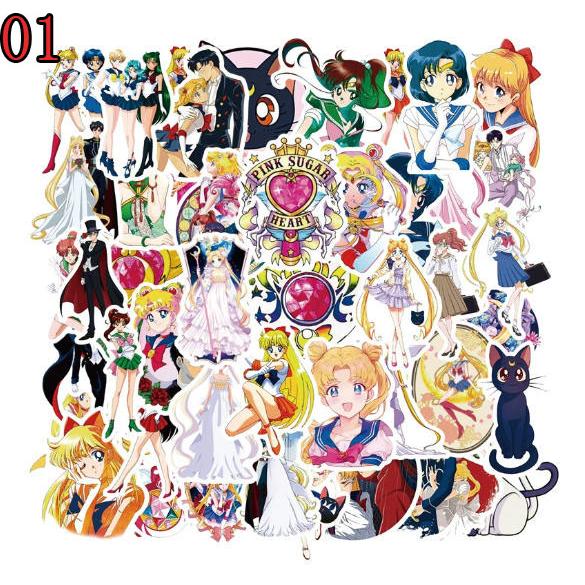 美少女戦士セーラームーン ステッカー2PCS 100枚入 防水シール アニメ キャラクター 周辺 萌えグッズ 手帳 シール 装飾品 かわいい 漫画 DIYステッカー 人気 |  | 01