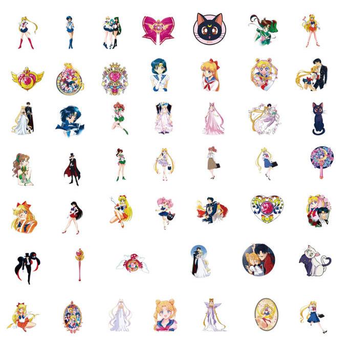 美少女戦士セーラームーン ステッカー2PCS 100枚入 防水シール アニメ キャラクター 周辺 萌えグッズ 手帳 シール 装飾品 かわいい 漫画 DIYステッカー 人気 |  | 03