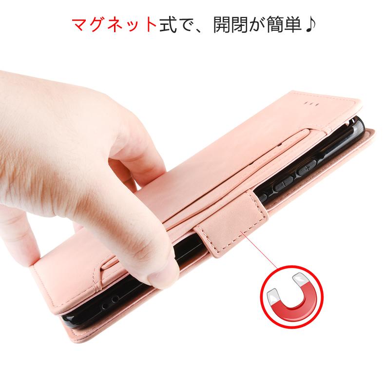 Reno OPPO Reno3 A 専用レザーケース 手帳型 カード収納付き
