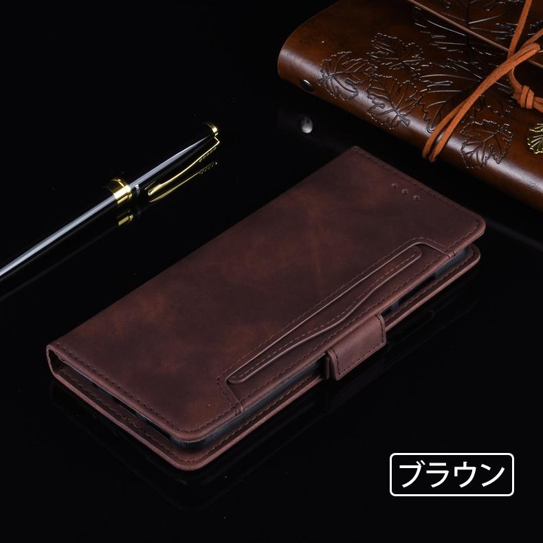 Reno OPPO Reno5 A 専用レザーケース 手帳型 カード収納付き