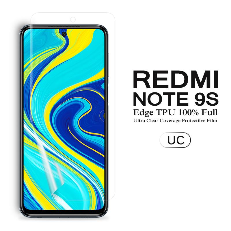 Xiaomi Redmi Note9s  ブルー　新品ケース、フィルム二枚付き Redmi (2枚セット) Note 9S 用液晶保護フィルム 全画面カバー TPU素材