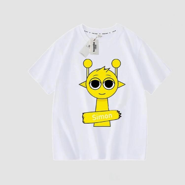 スプランキー Sprunki 子供服 半袖Tシャツ 男の子 女の子 子ども服 小学生 誕生日用品 家族服ー 感謝祭の日 子供へのギフト スマスギフトトップス |  | 03