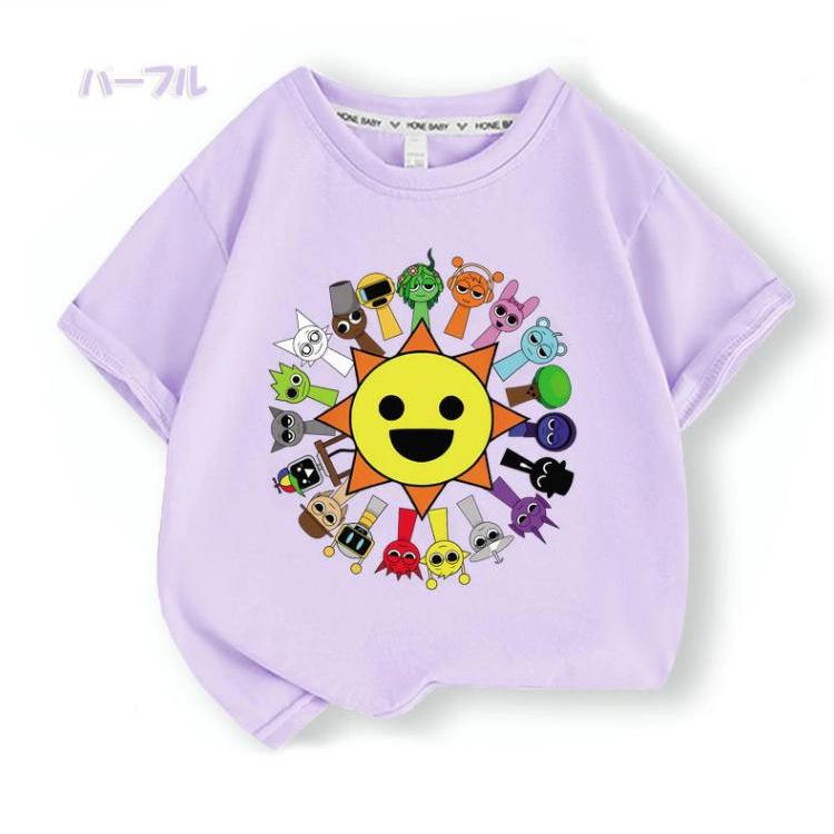 スプランキー Sprunki 子供服 半袖Tシャツ 男の子 女の子 子ども服 小学生 誕生日用品 家族服ー 感謝祭の日 子供へのギフト スマスギフトトップス |  | 06