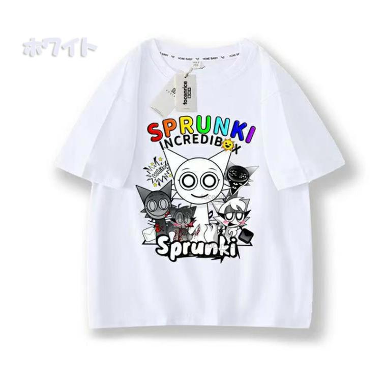 スプランキー Sprunki 子供服 半袖Tシャツ 男の子 女の子 子ども服 小学生 誕生日用品 家族服ー 感謝祭の日 子供へのギフト スマスギフトトップス |  | 06