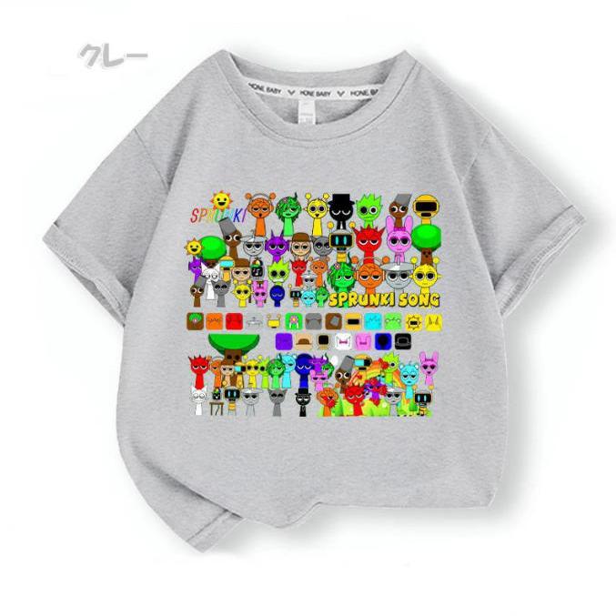 スプランキー Sprunki incredibox 子供服 半袖Tシャツ 通気性 男の女子 子ども服 小学生 誕生日用品 家族服ー 感謝祭の日 子供へのギフト スマスギフトトップス |  | 06