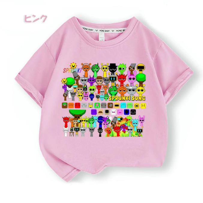 スプランキー Sprunki incredibox 子供服 半袖Tシャツ 通気性 男の女子 子ども服 小学生 誕生日用品 家族服ー 感謝祭の日 子供へのギフト スマスギフトトップス |  | 07