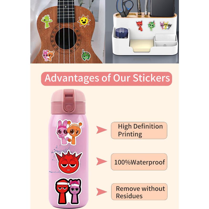 スプランキー ステッカー 110枚入 防水シール sprunki Q版 アニメ キャラクター 周辺 萌えグッズ 手帳 シール 装飾品 かわいい 漫画 DIYステッカー 人気 |  | 07