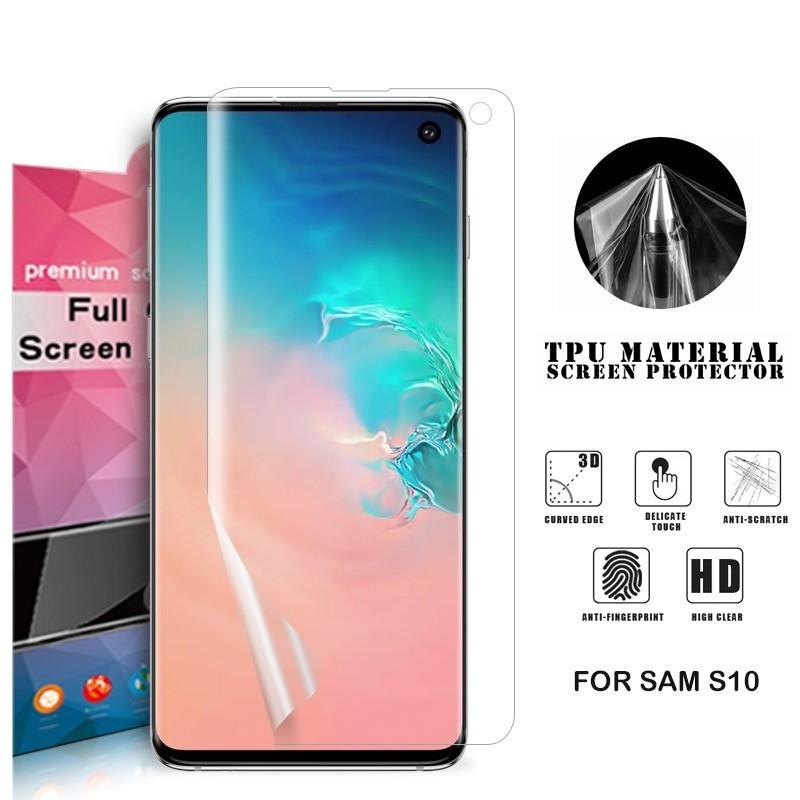 Galaxy (送料無料) Samsung S10 用液晶保護フィルム 全画面カバー TPU