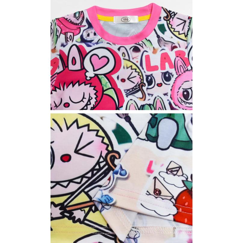 ラブブー labubu 新品 2色 春秋パジャマセット 上下セット 子供用